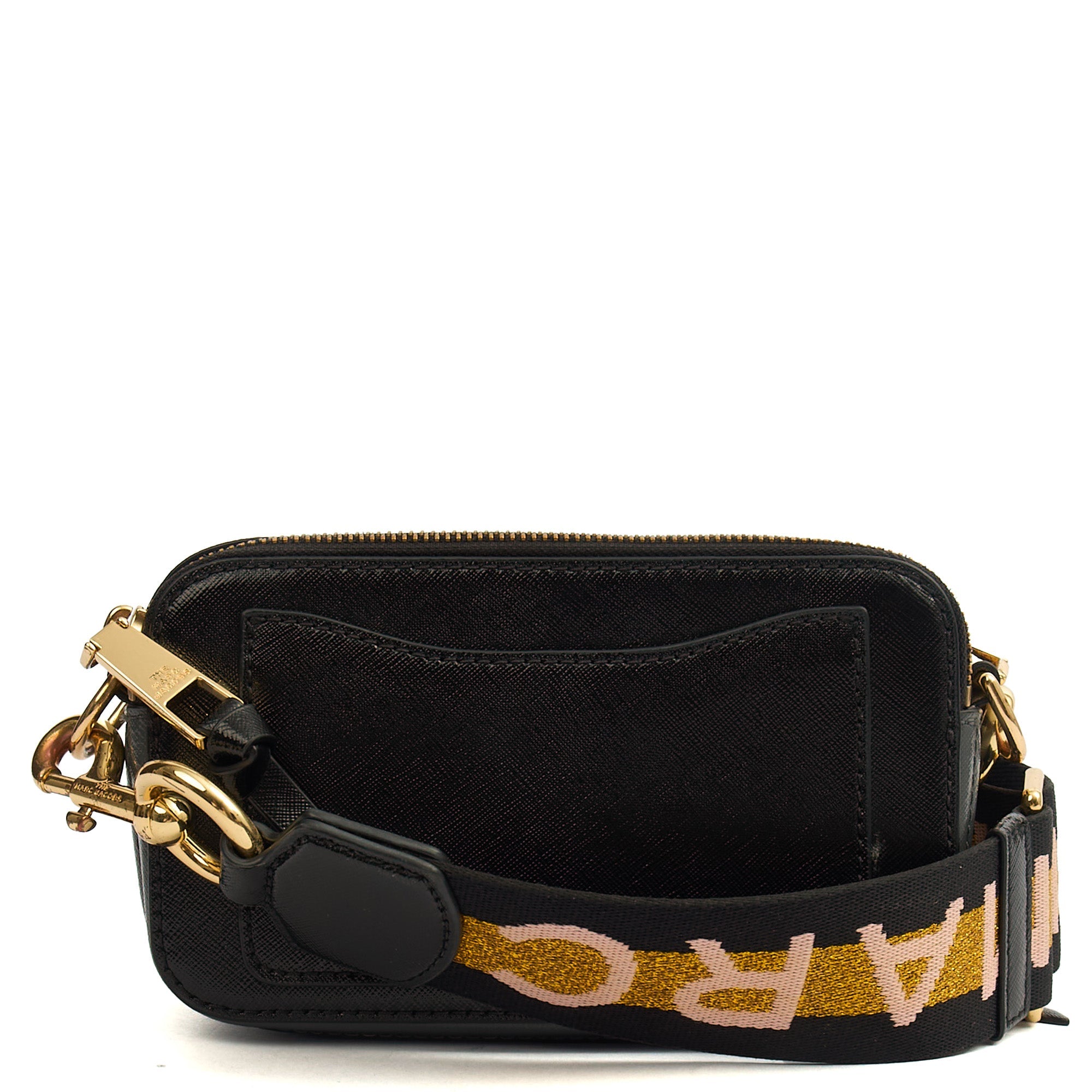 Marc Jacobs Cross Body Snapshot in Black, Leather — Top View