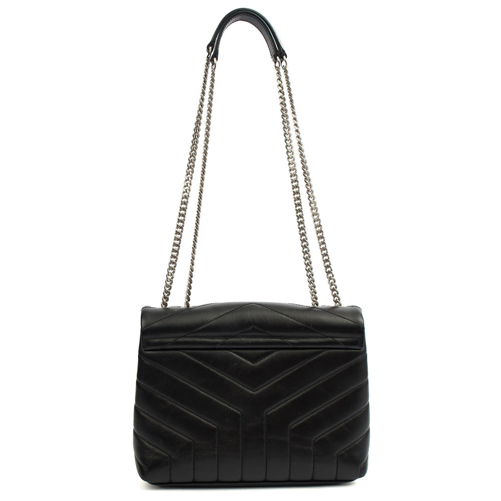 Saint Laurent Shoulder Bag Lou Lou - Small in Black, Leather — Top View