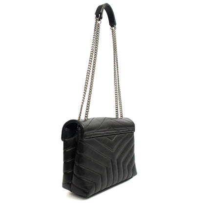 Saint Laurent Shoulder Bag Lou Lou - Small in Black, Leather — Detail View
