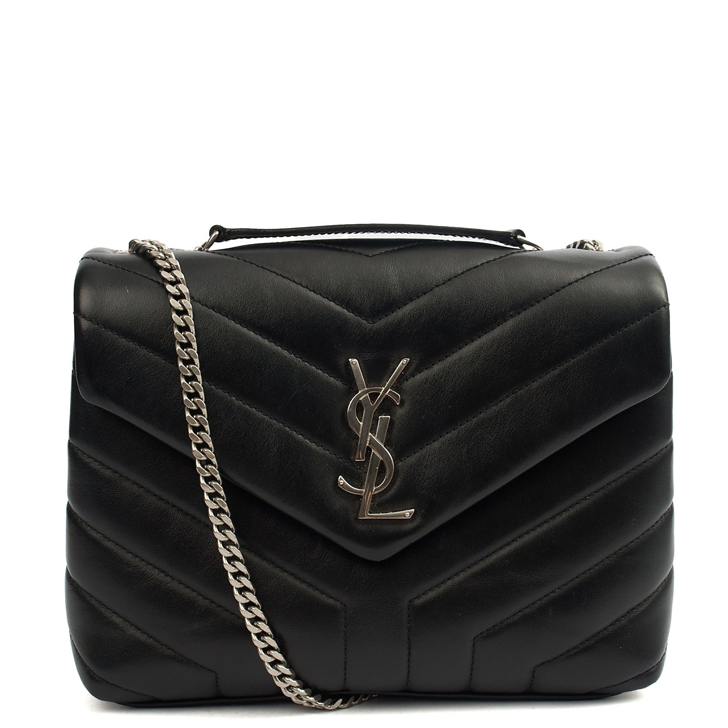 Saint Laurent Shoulder Bag Lou Lou - Small in Black, Leather — Alternate View 9