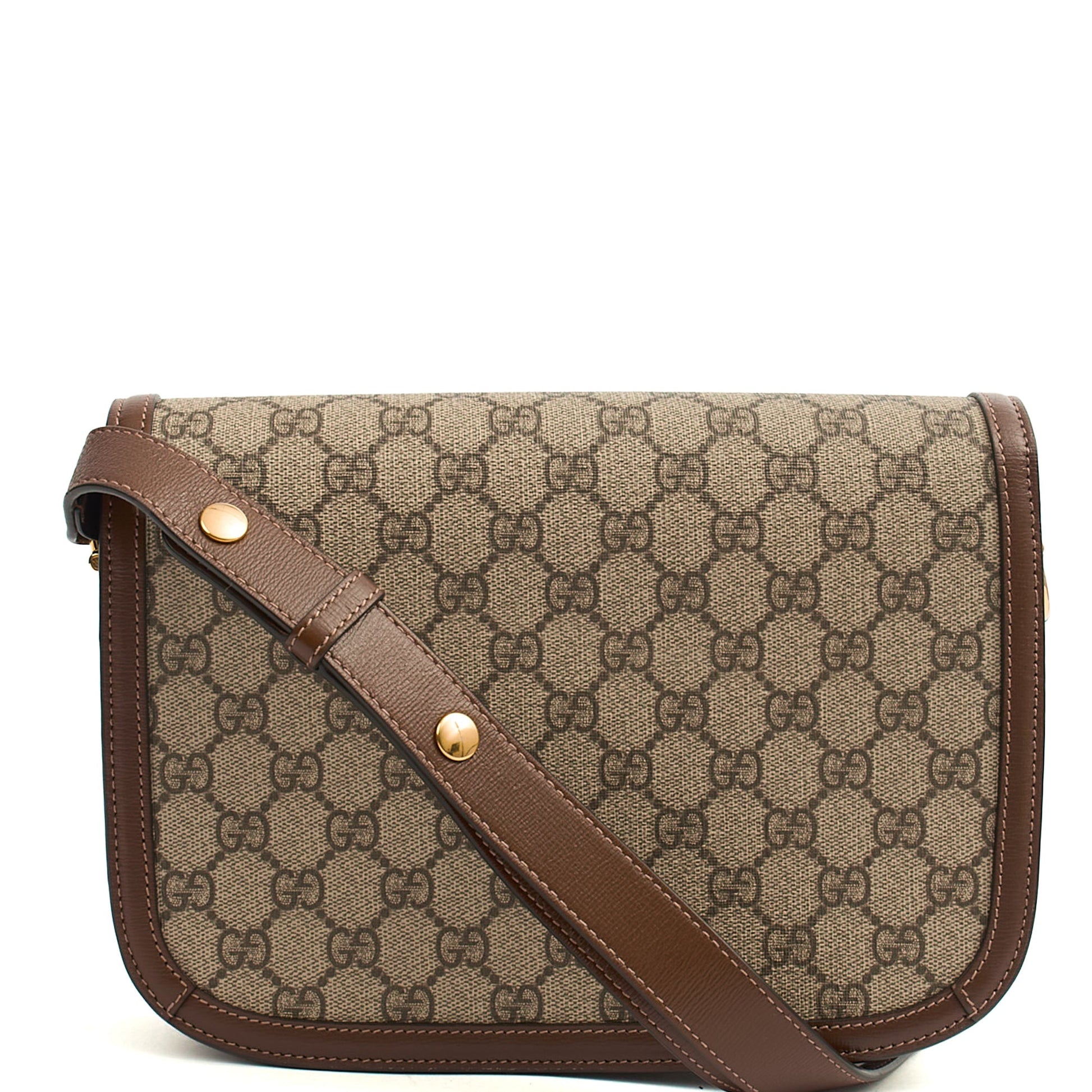 Gucci Cross Body 1955 Horsebit Shoulder Bag in GG Supreme, Leather — Alternate View 15