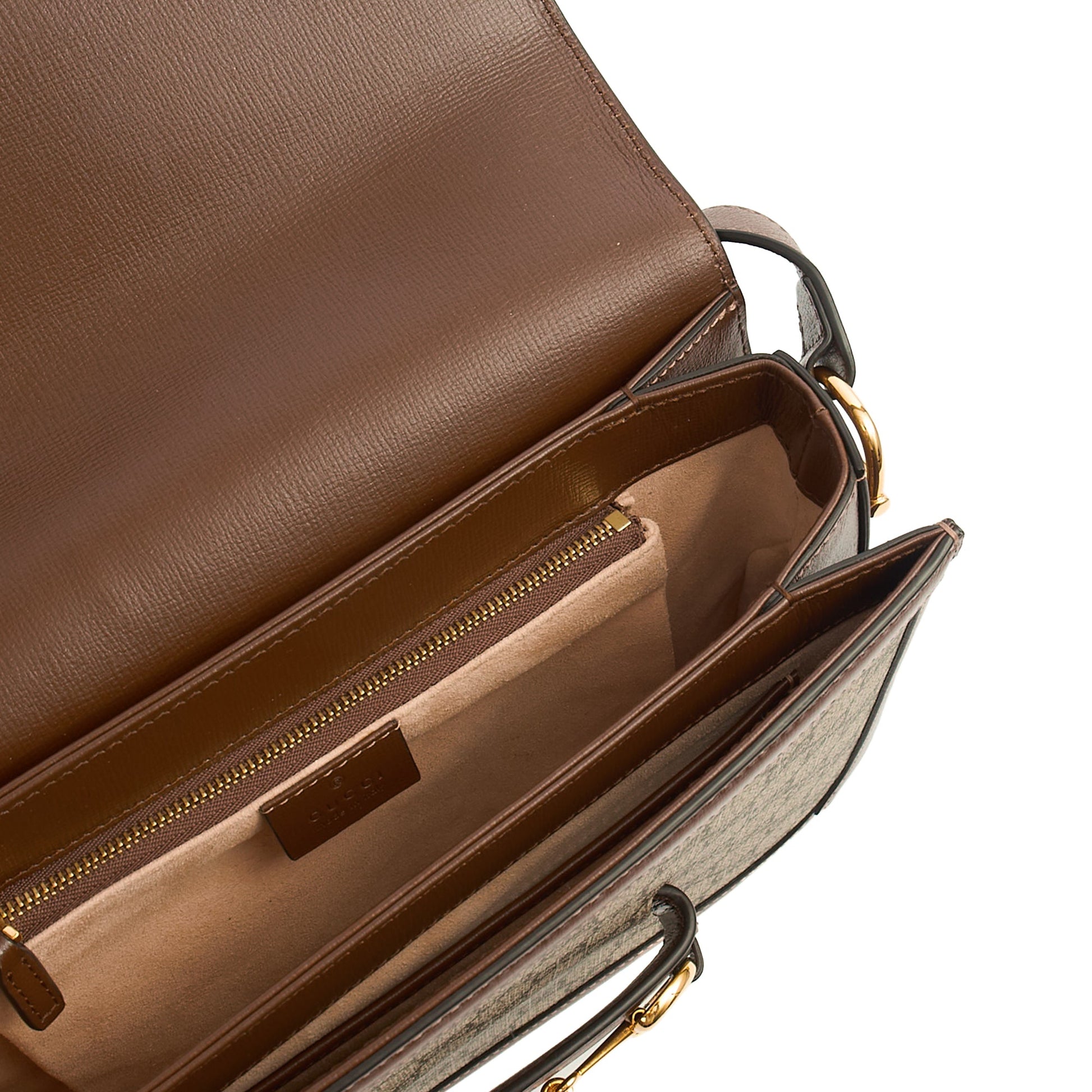 Gucci Cross Body 1955 Horsebit Shoulder Bag in GG Supreme, Leather — Alternate View 11
