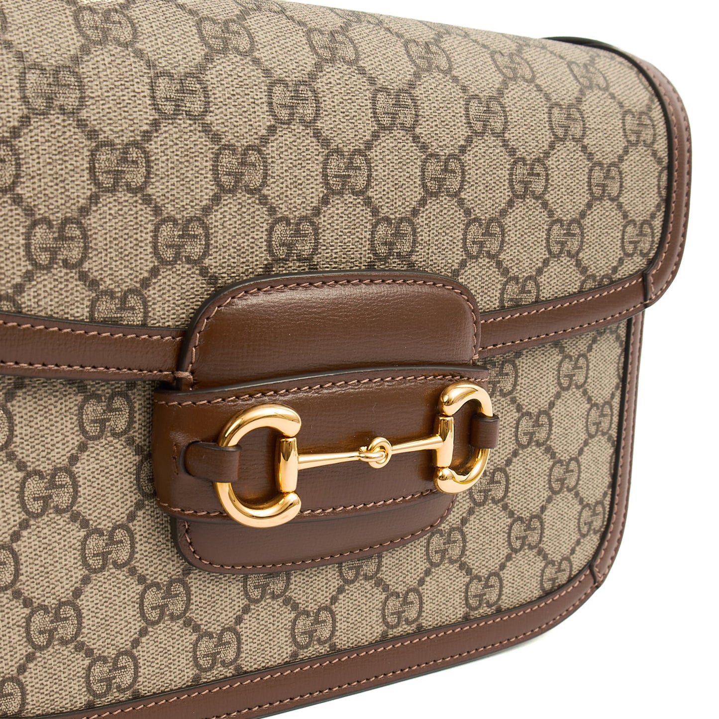 Gucci Cross Body 1955 Horsebit Shoulder Bag in GG Supreme, Leather — Alternate View 12