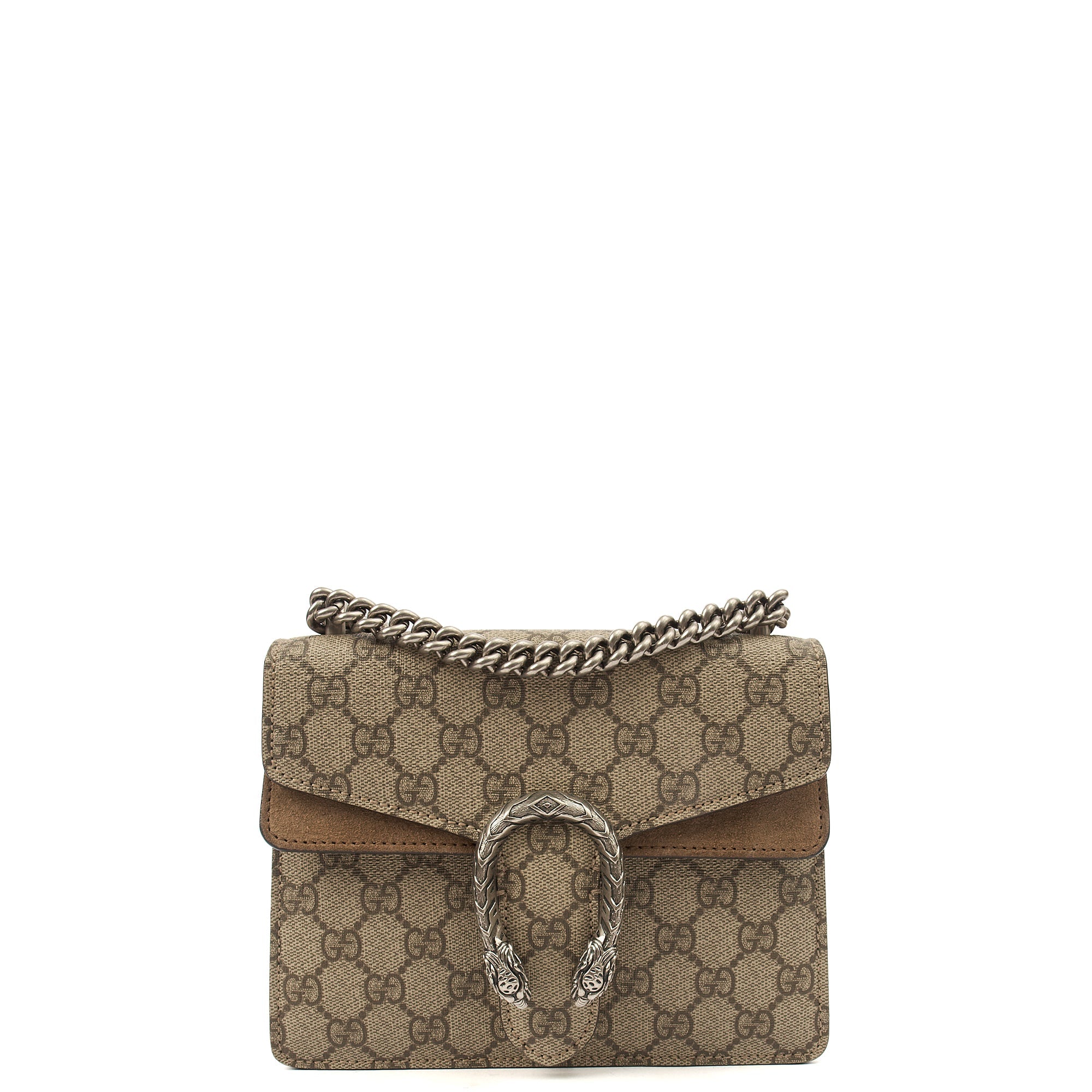 Gucci Cross Body Dionysus - Mini in GG Supreme, Leather — Front View