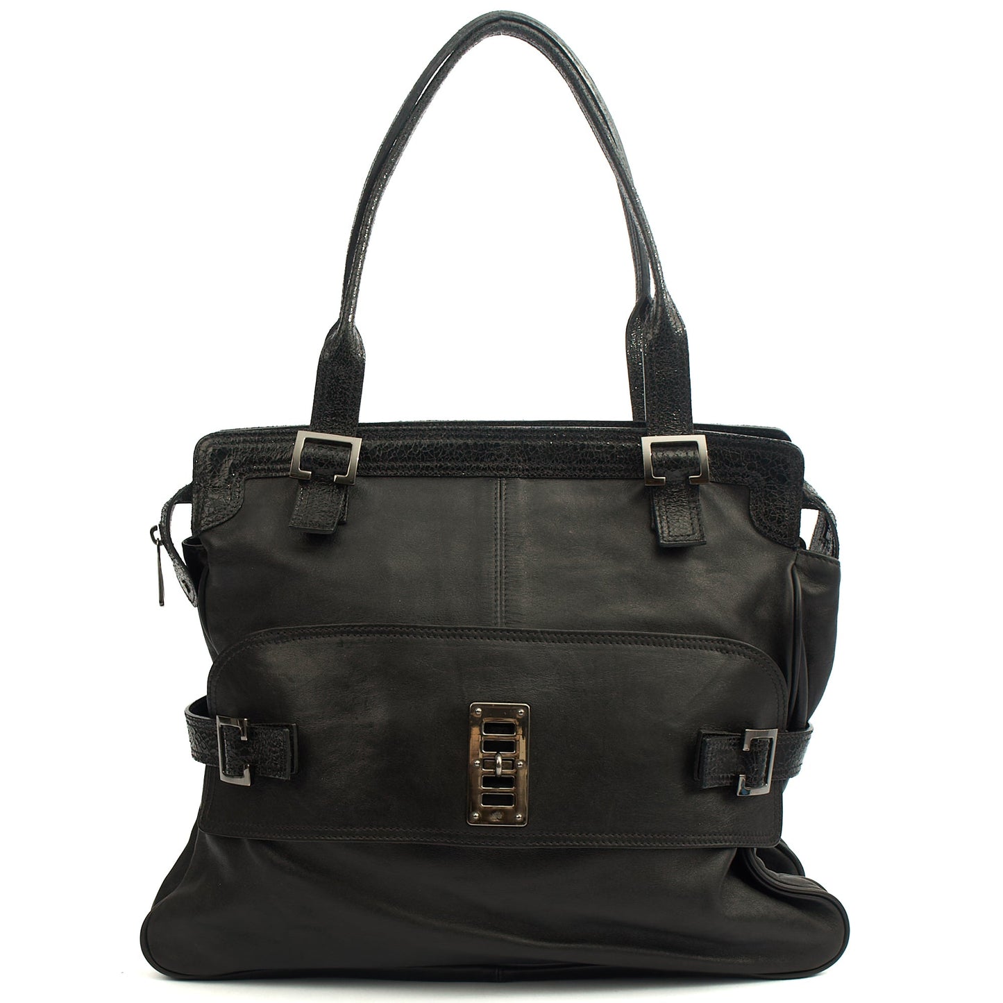 Mulberry Shoulder Bag Maggie Tote in Black, Leather — Alternate View 7
