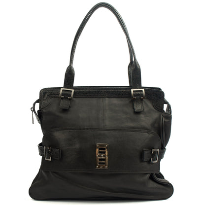 Mulberry Shoulder Bag Maggie Tote in Black, Leather — Alternate View 7