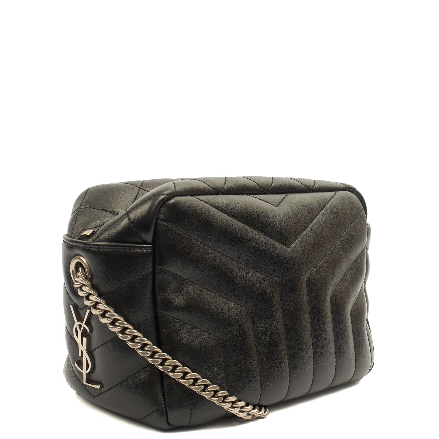 Saint Laurent Cross Body Lou Camera in Black, Calfskin Leather — Alternate View 8