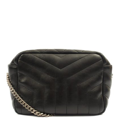 Saint Laurent Cross Body Lou Camera in Black, Calfskin Leather — Alternate View 9