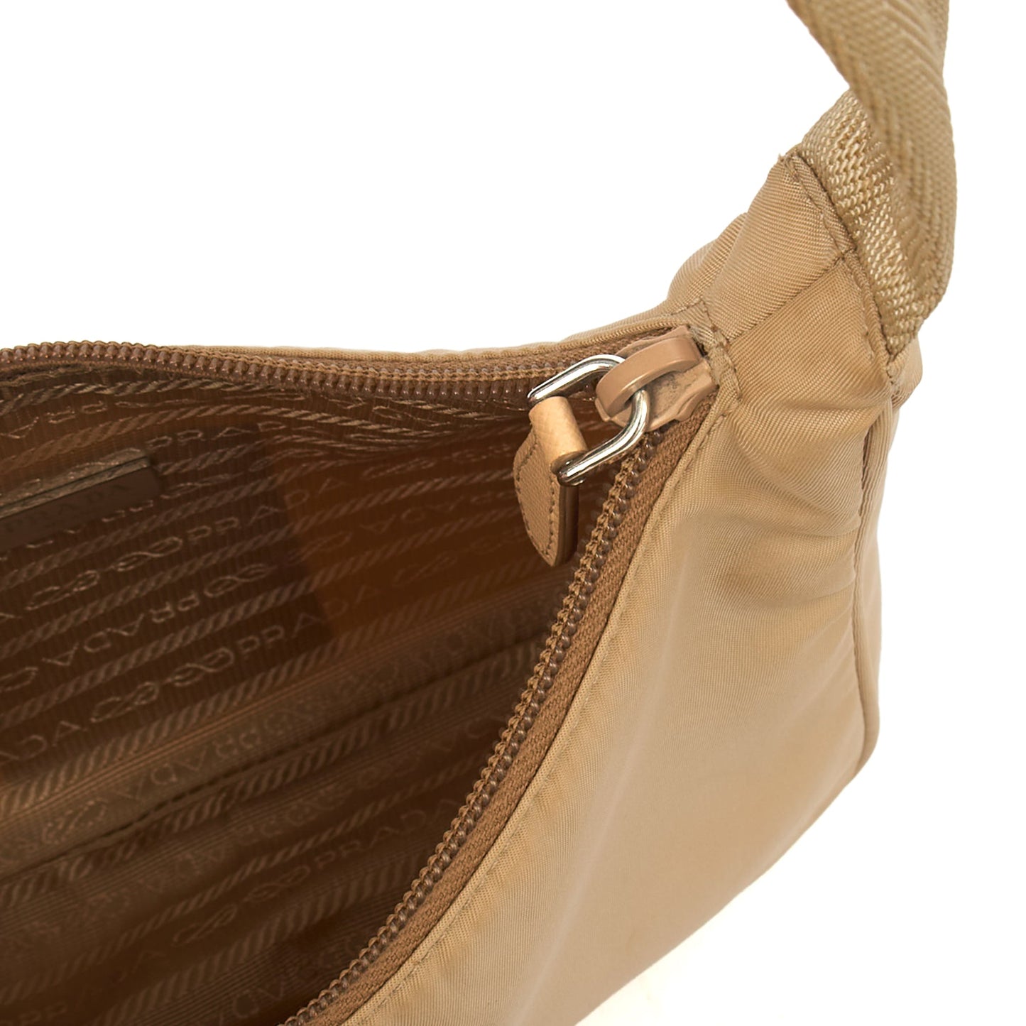Prada Mini Bag Re-edition 2000 Nylon Mini Bag in Neutral, Nylon — Alternate View 19