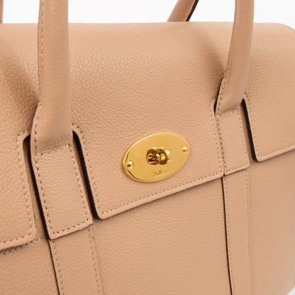 Mulberry Tote Bayswater with Strap in Rose Water, Leather — Side View