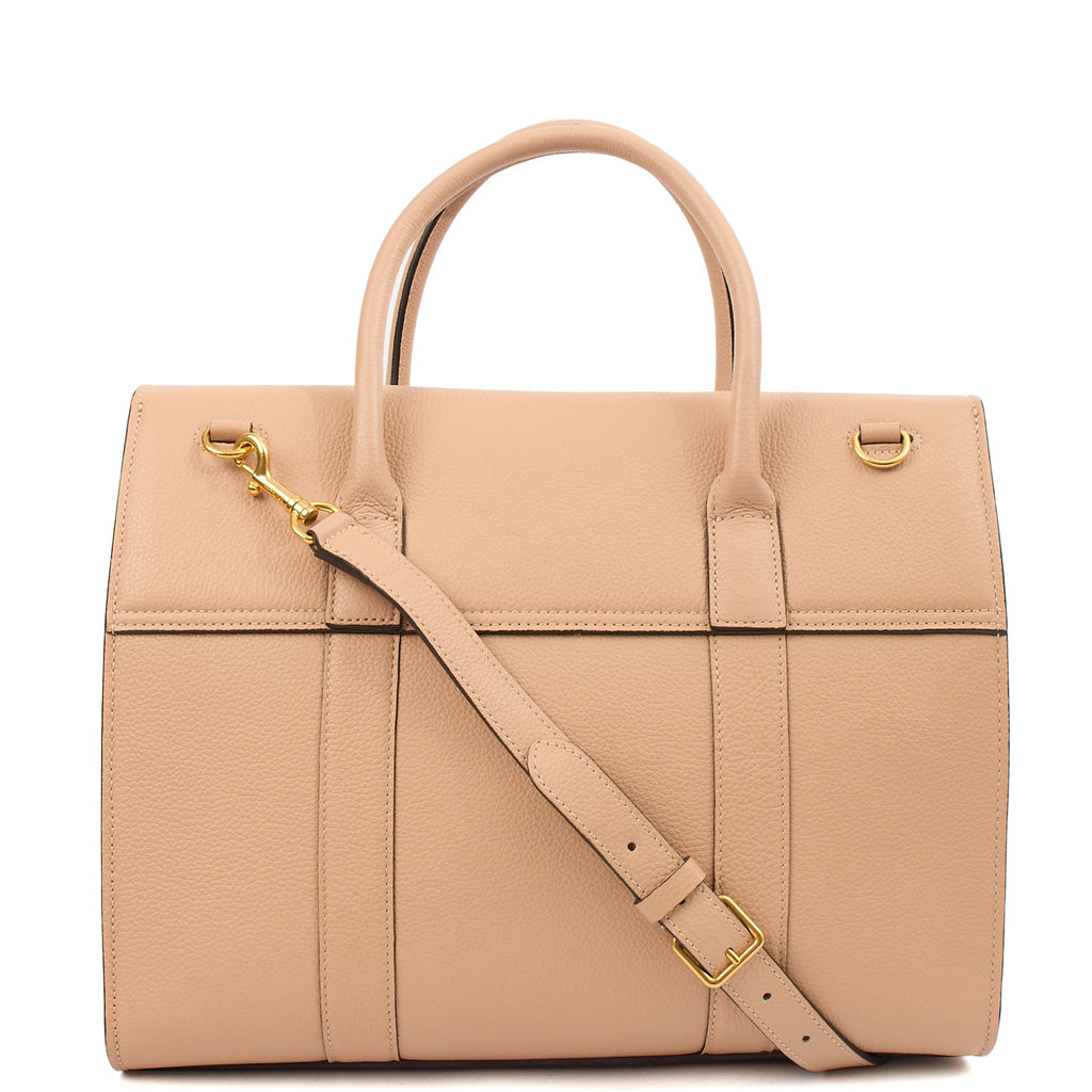 Mulberry Tote Bayswater with Strap in Rose Water, Leather — Top View