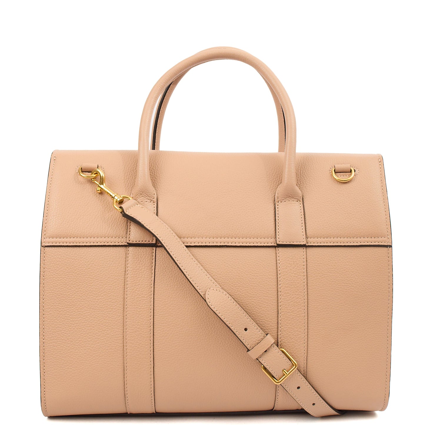 Mulberry Tote Bayswater with Strap in Rose Water, Leather — Top View