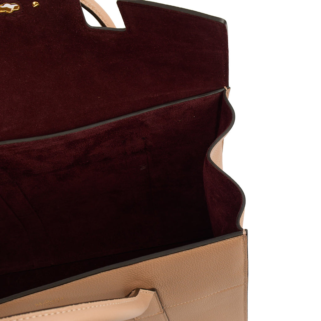 Mulberry Tote Bayswater with Strap in Rose Water, Leather — Lifestyle View