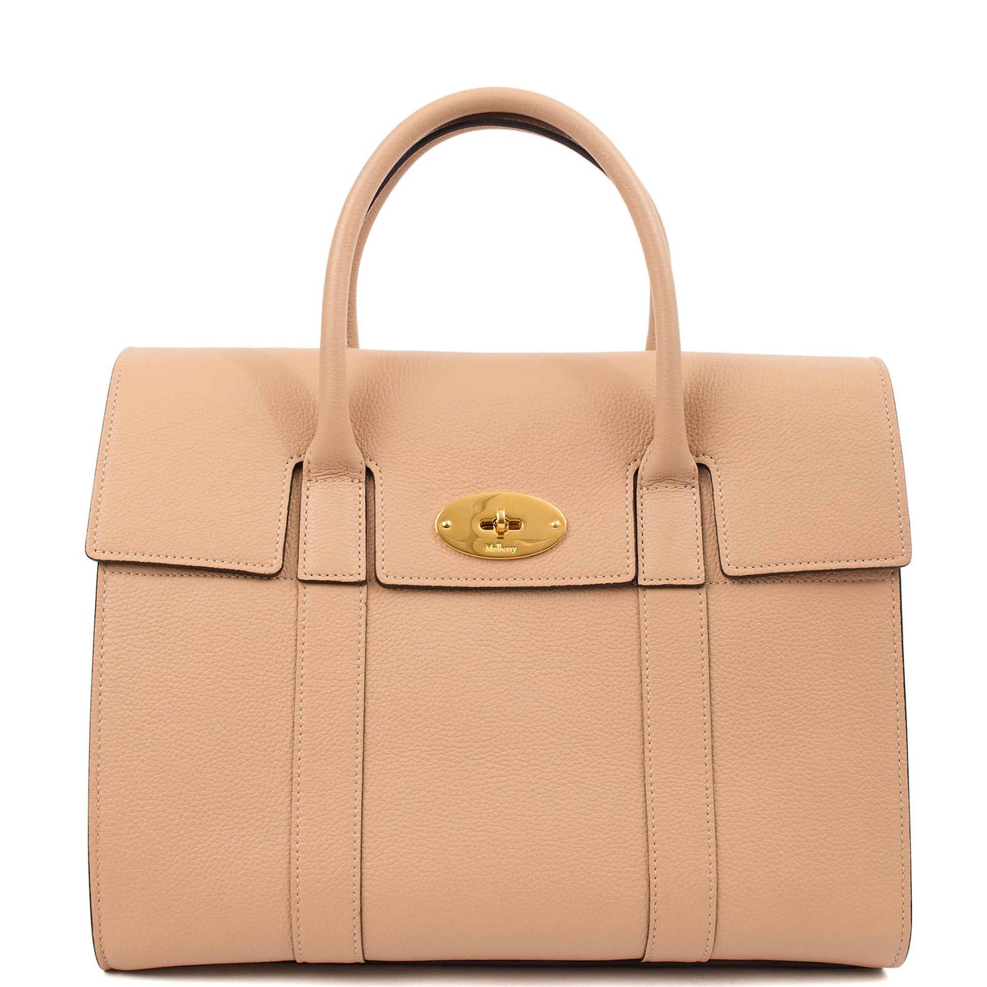 Mulberry Tote Bayswater with Strap in Rose Water, Leather — Front View