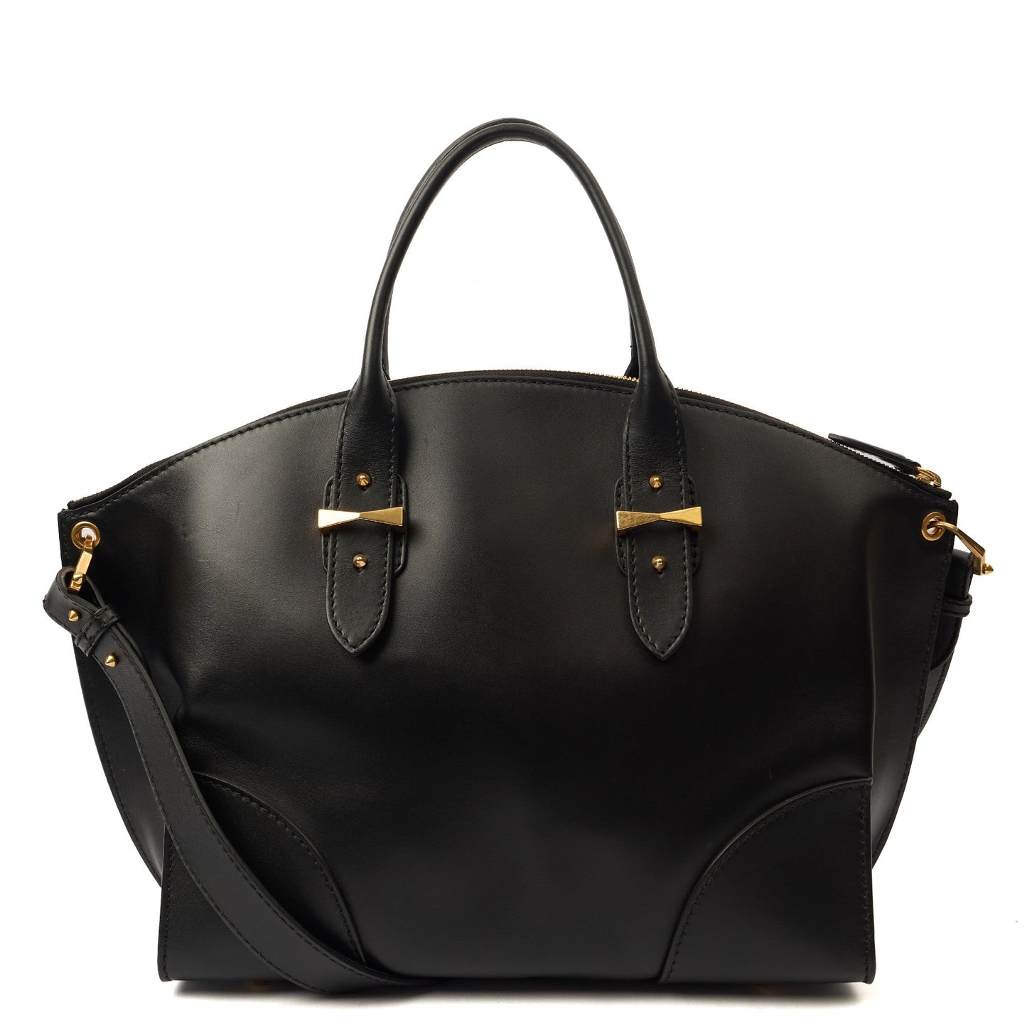 Alexander McQueen Tote Legend in Black, Leather — Top View