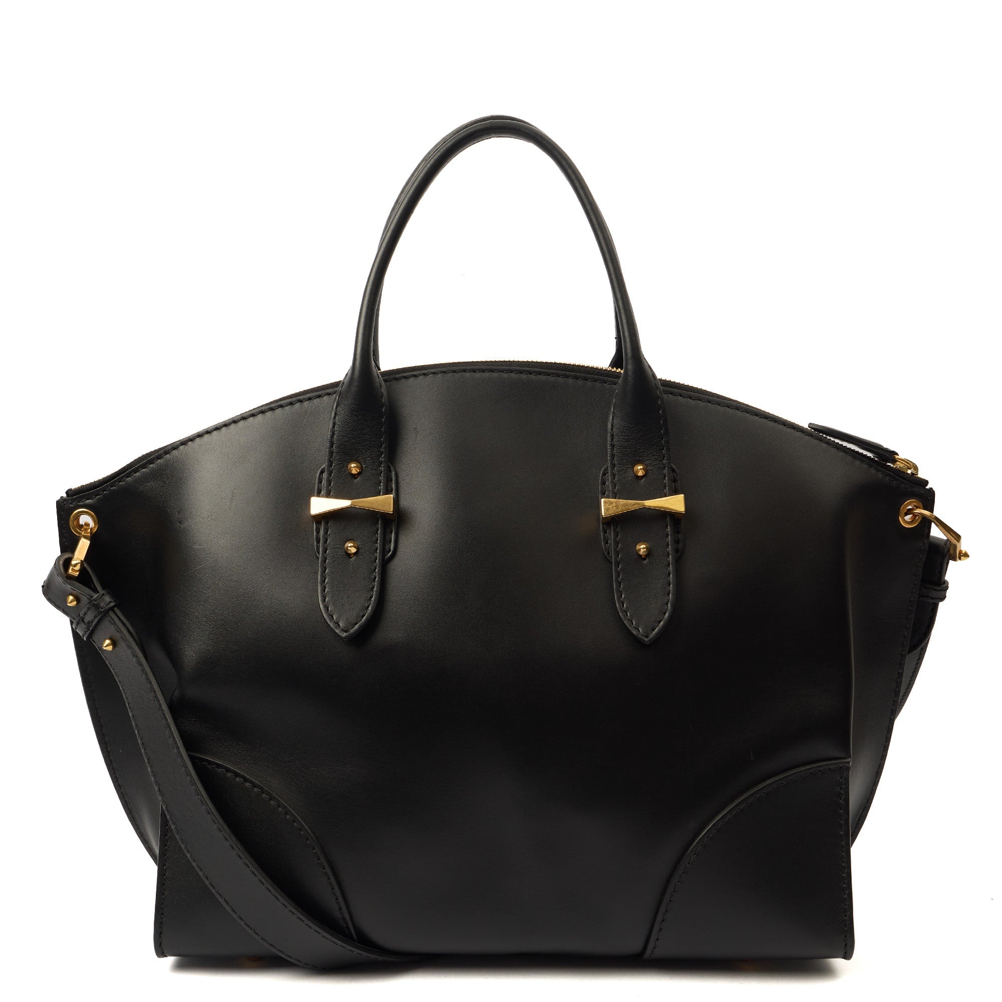 Alexander McQueen Tote Legend in Black, Leather — Top View
