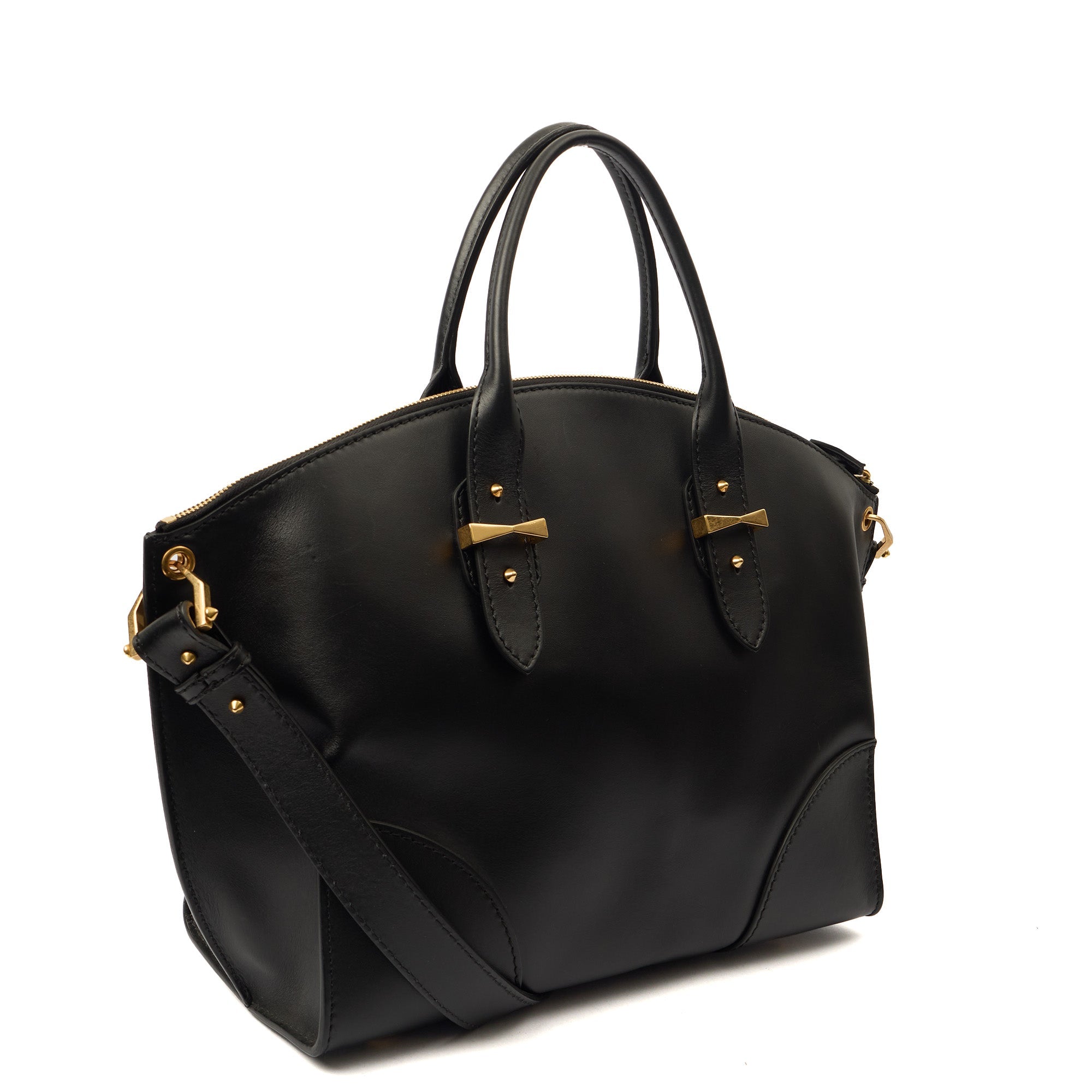 Alexander McQueen Tote Legend in Black, Leather — Back View