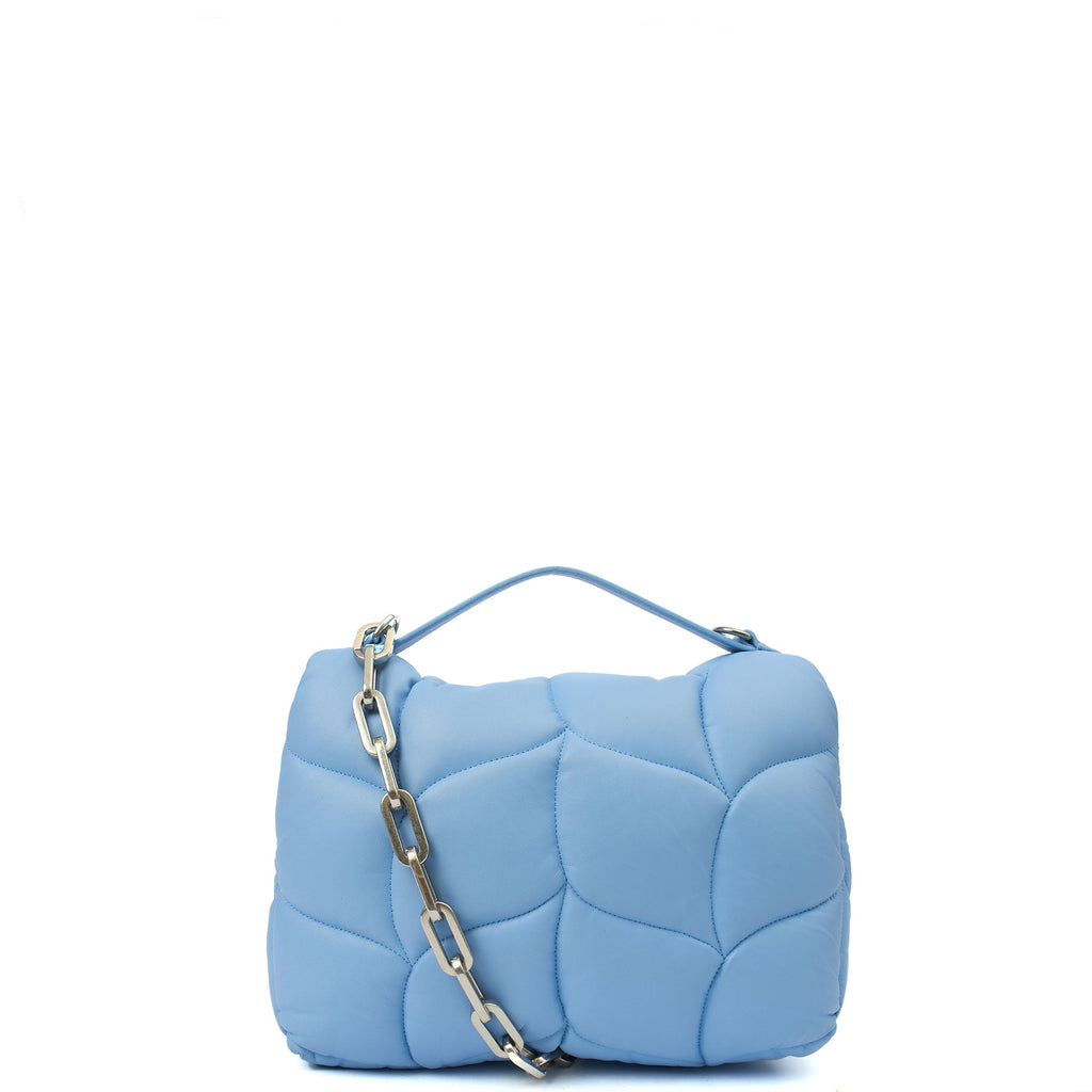 Mulberry Shoulder Bag Little Softie in Blue, Calfskin Leather — Back View