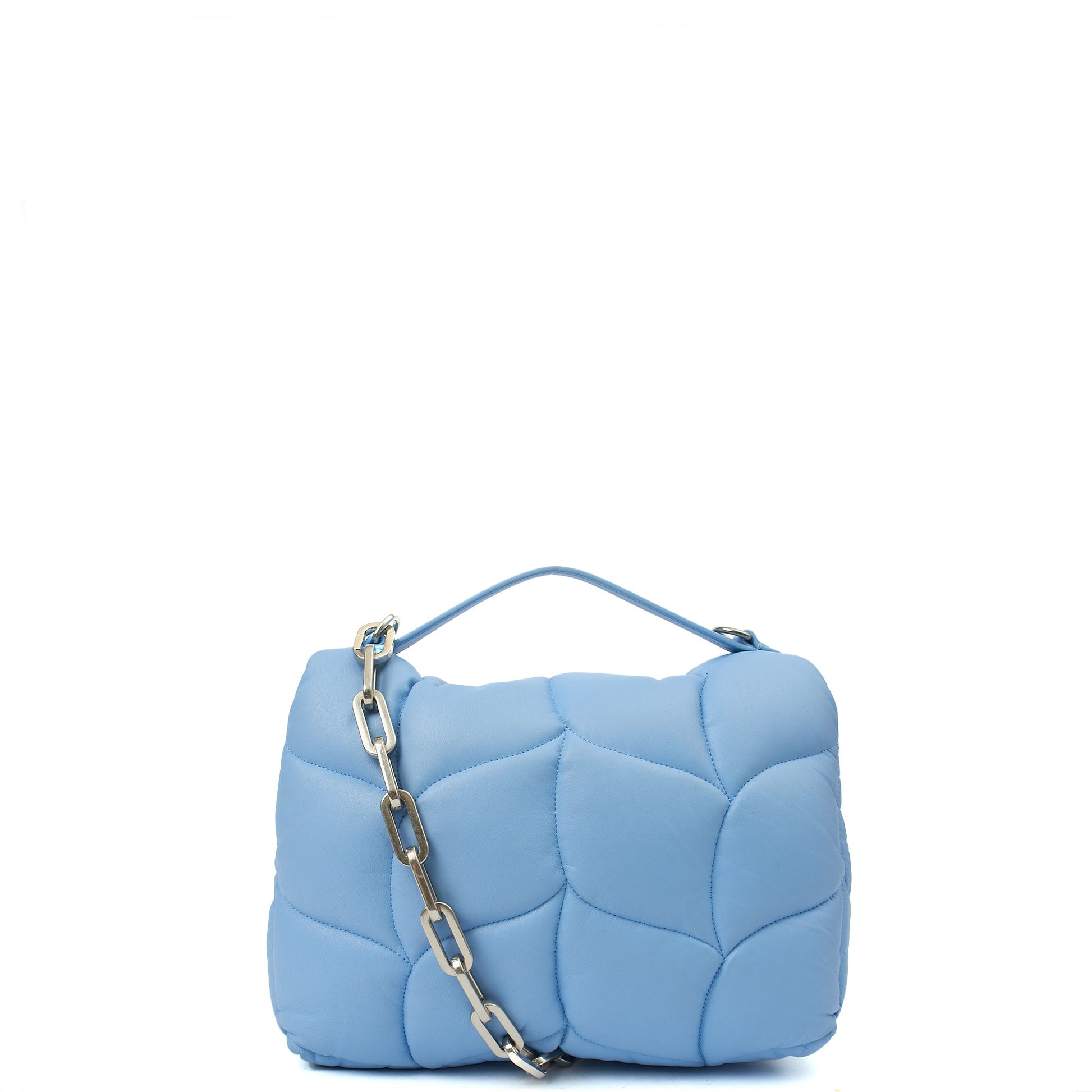 Mulberry Shoulder Bag Little Softie in Blue, Calfskin Leather — Back View