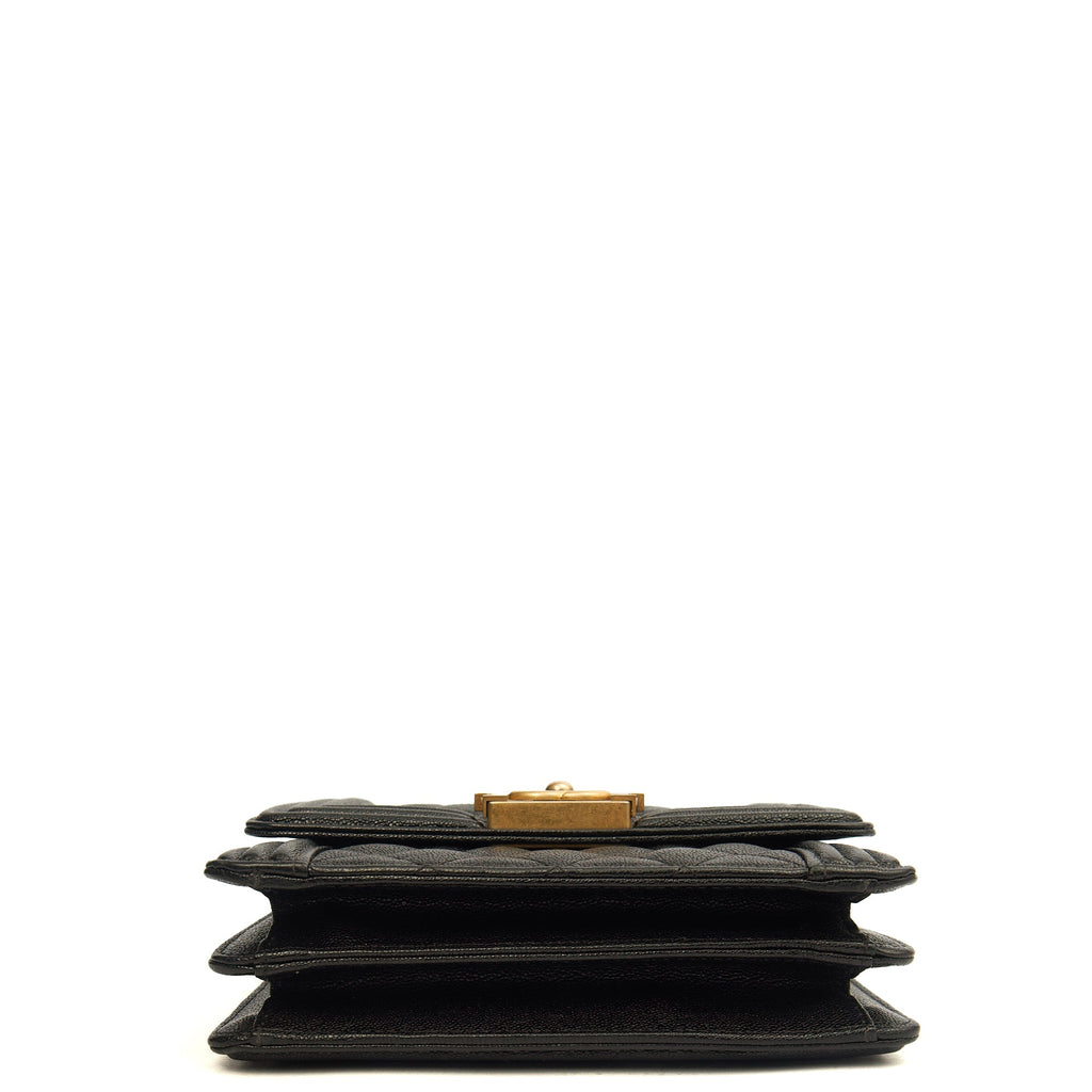 Chanel Shoulder Bag North South Boy in Black, Caviar Leather — Alternate View 13