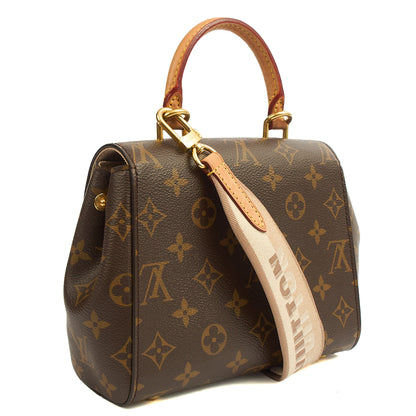 Louis Vuitton Top Handle Cluny MM in Monogram, Canvas — Back View