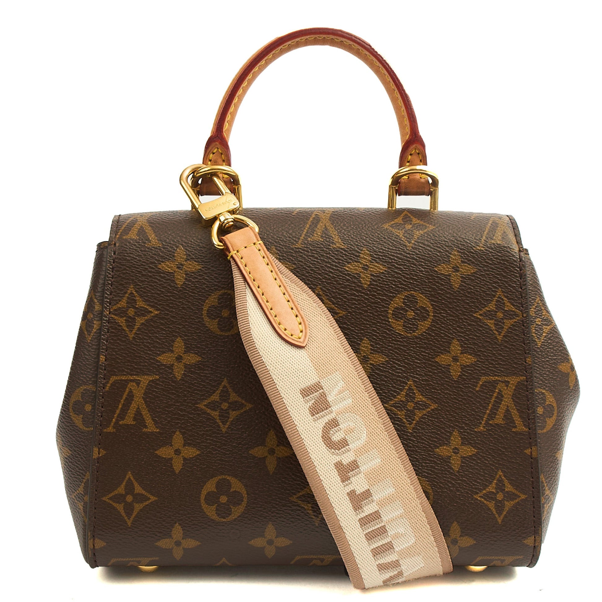 Louis Vuitton Top Handle Cluny MM in Monogram, Canvas — Top View