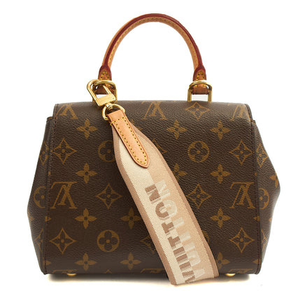 Louis Vuitton Top Handle Cluny MM in Monogram, Canvas — Top View