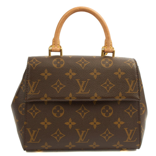 Louis Vuitton Top Handle Cluny MM in Monogram, Canvas — Front View