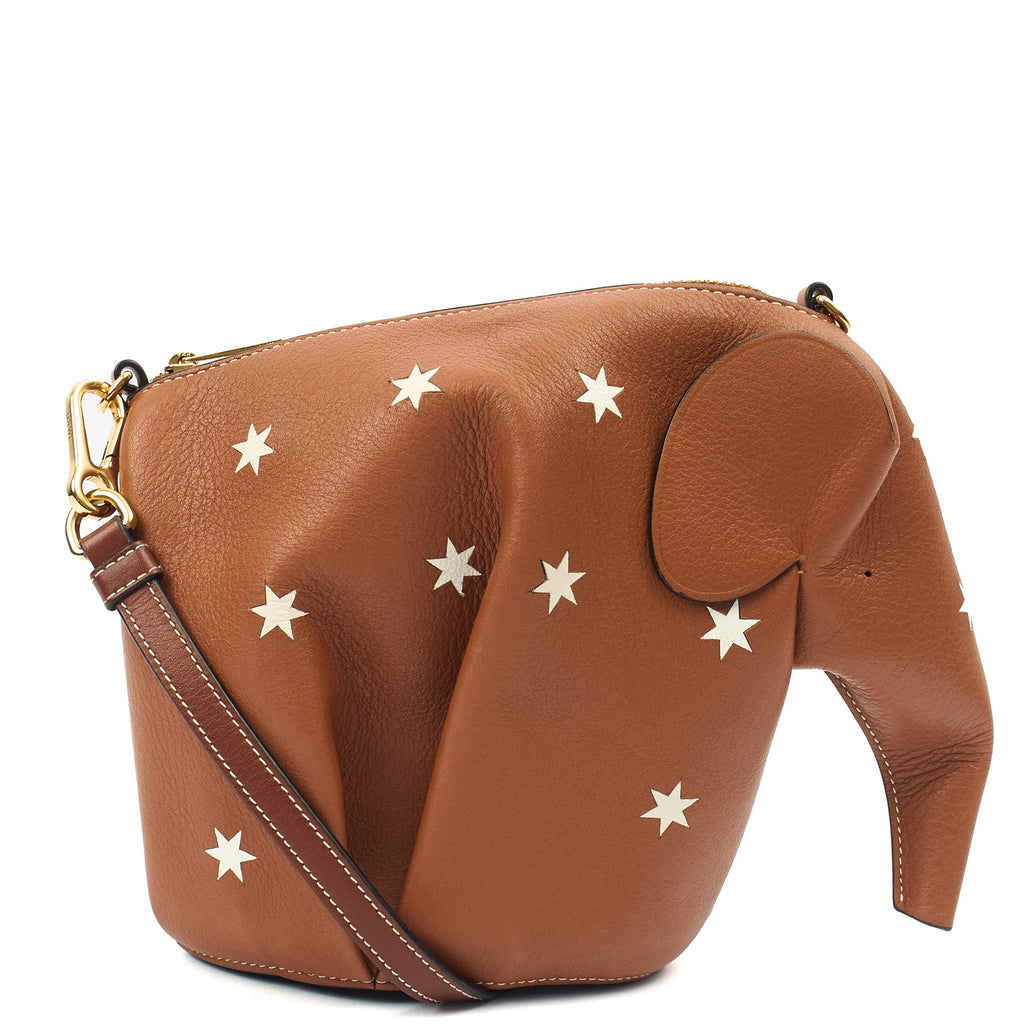 Loewe Cross Body Elephant Crossbody - Mini in Brown, Leather — Back View