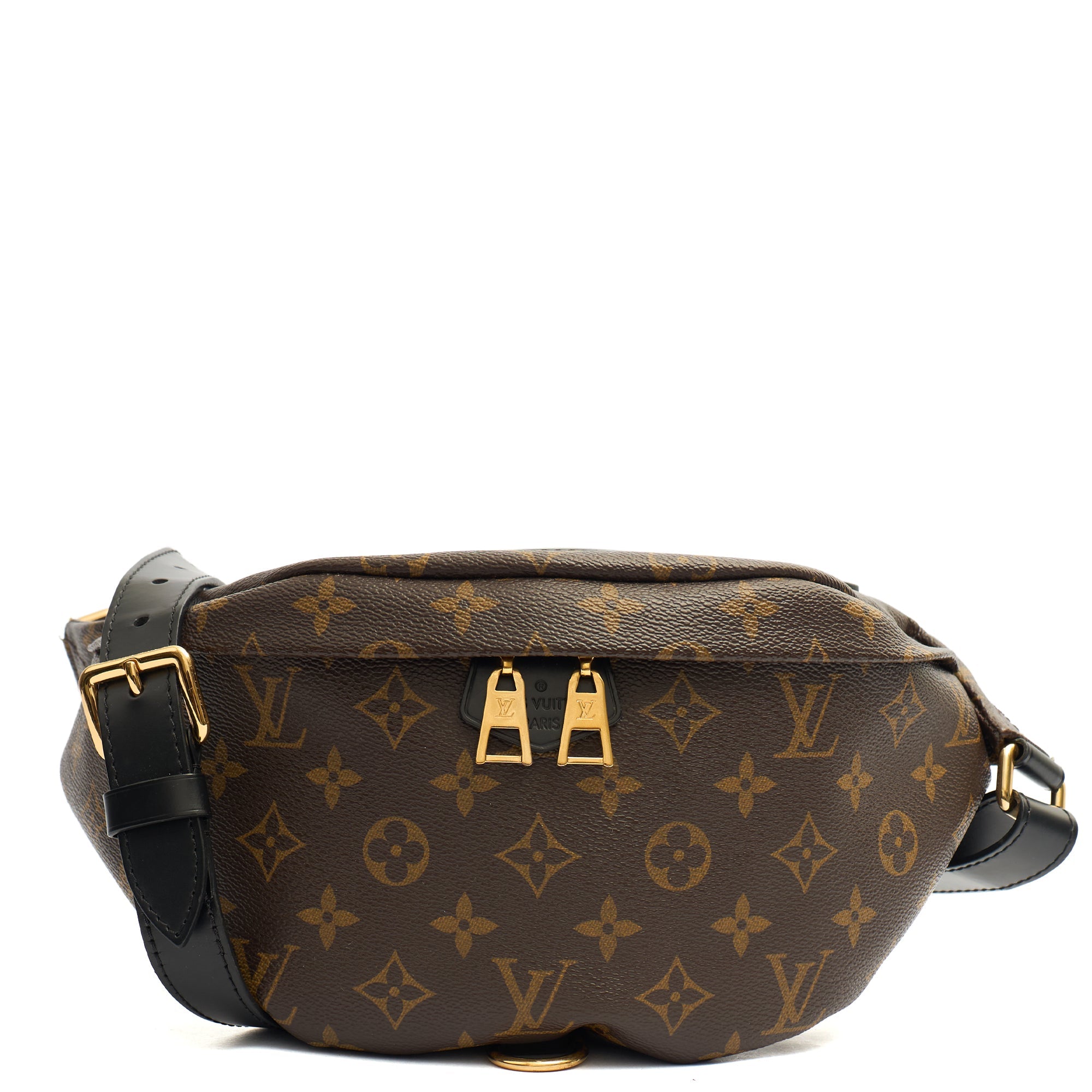 Louis Vuitton Cross Body Bumbag in Monogram, Leather — Front View