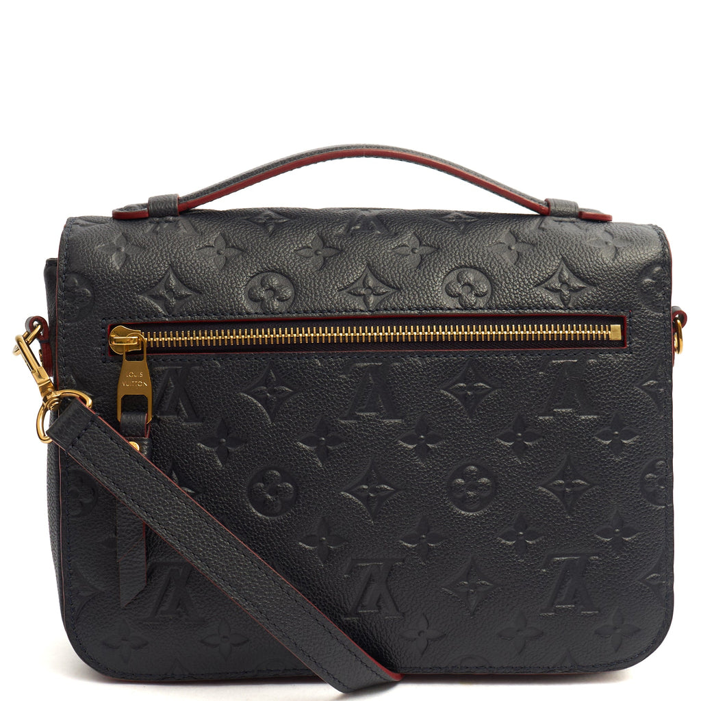 Louis Vuitton Cross Body Pochette Metis in Navy, Empreinte Leather — Top View