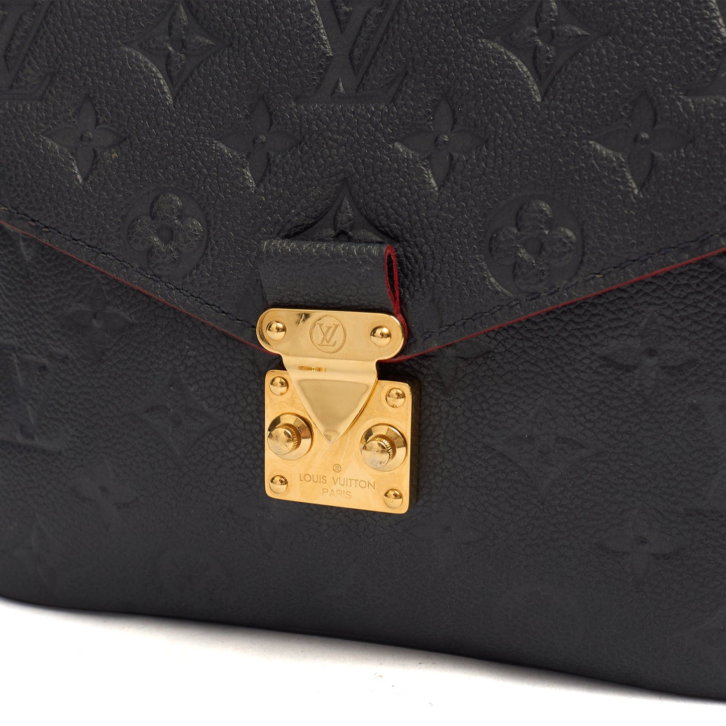 Louis Vuitton Cross Body Pochette Metis in Navy, Empreinte Leather — Lifestyle View