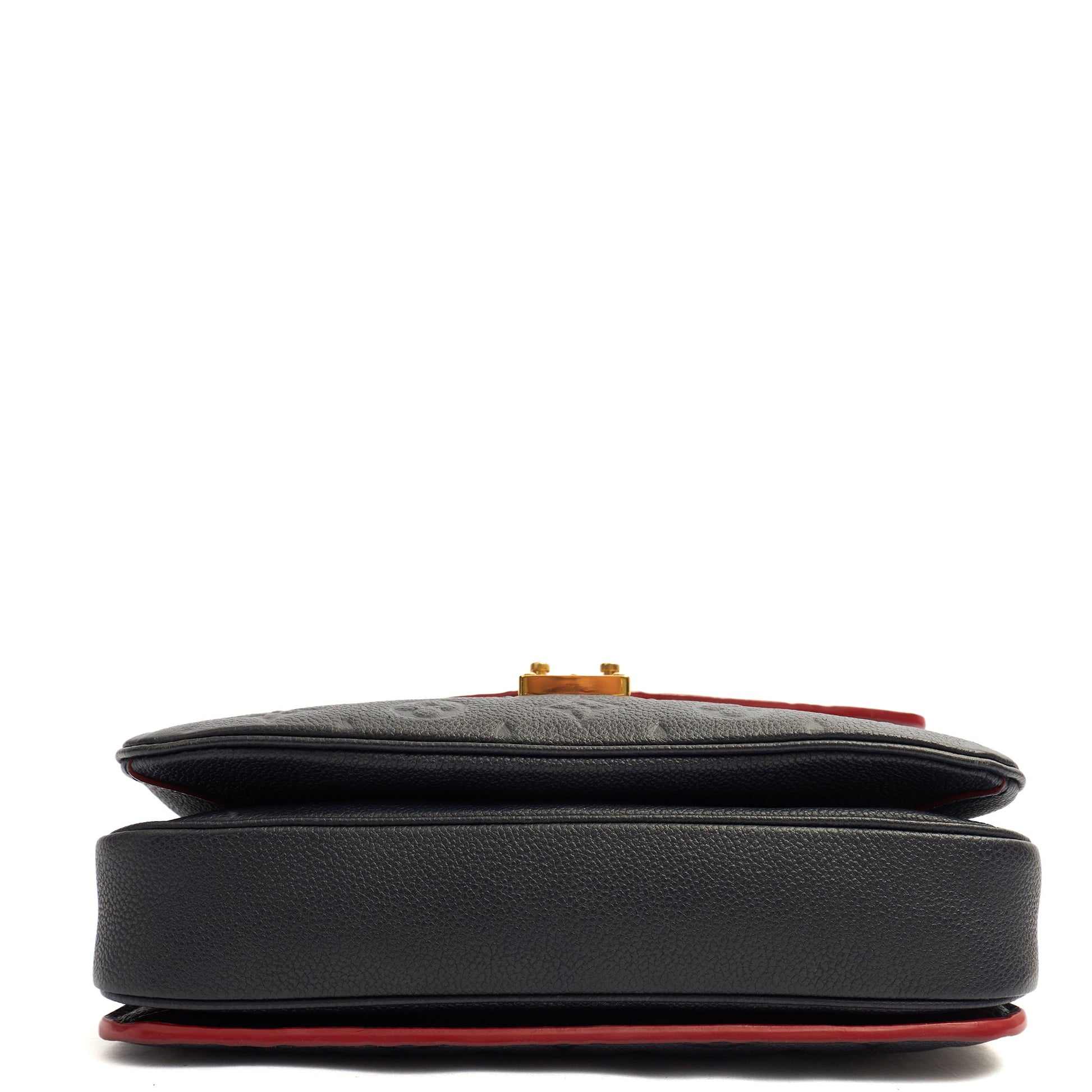 Louis Vuitton Cross Body Pochette Metis in Navy, Empreinte Leather — Detail View