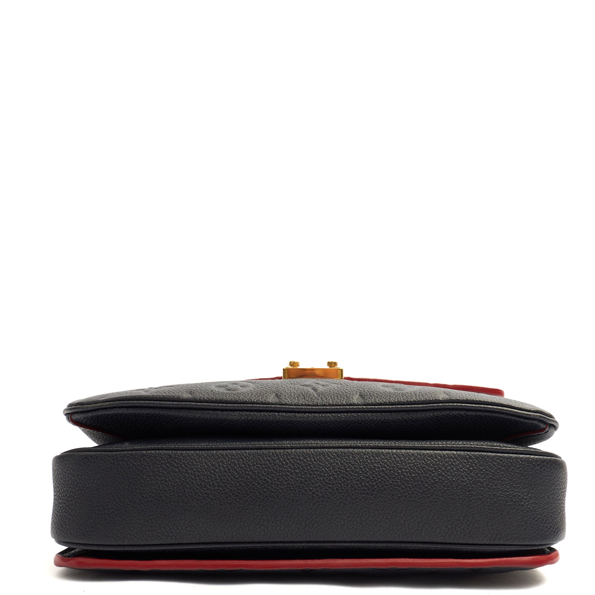 Louis Vuitton Cross Body Pochette Metis in Navy, Empreinte Leather — Detail View