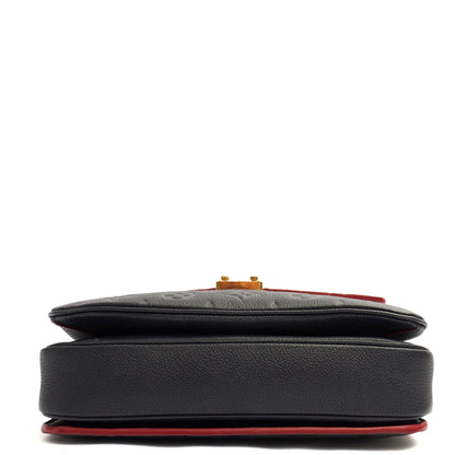 Louis Vuitton Cross Body Pochette Metis in Navy, Empreinte Leather — Detail View