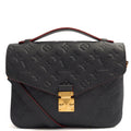 Louis Vuitton Cross Body Pochette Metis in Navy, Empreinte Leather — Front View