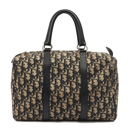 Christian Dior Top Handle Boston in Blue, Fabric — Top View