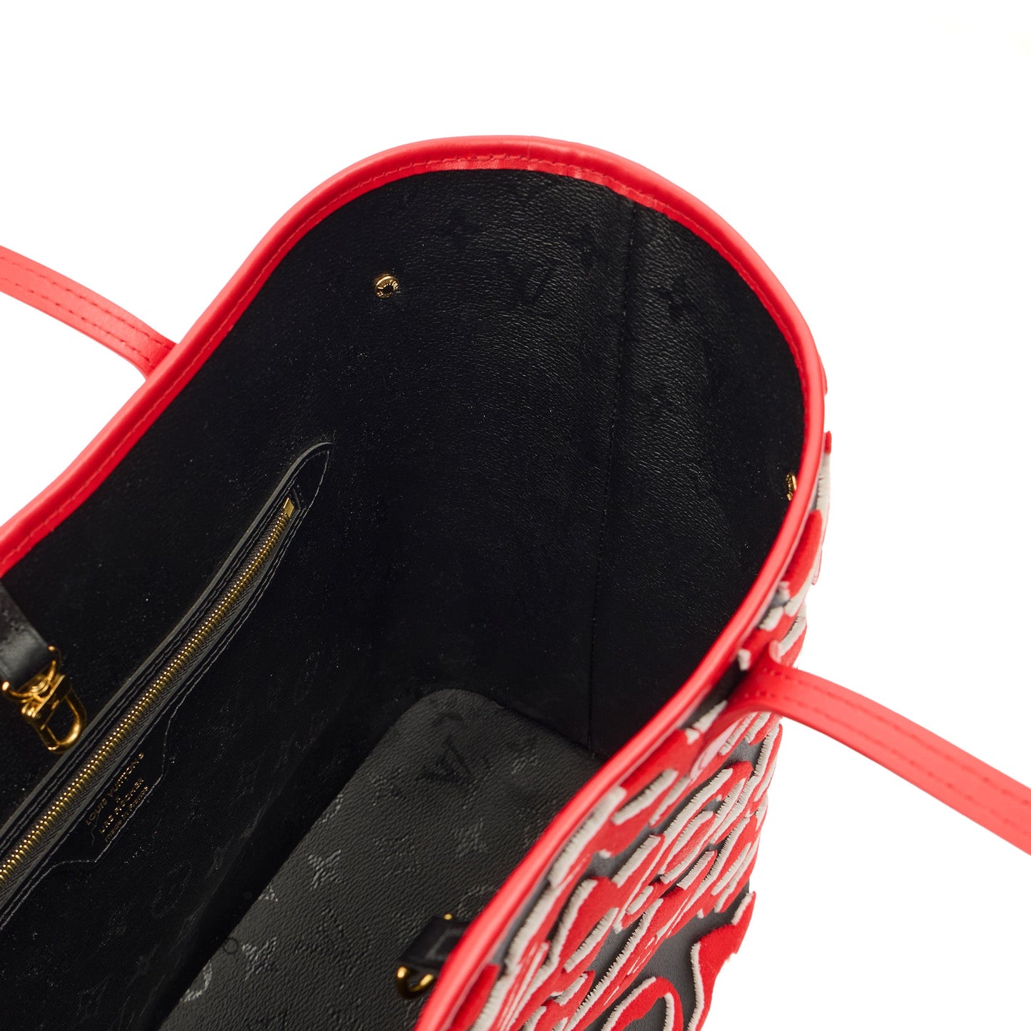 Louis Vuitton Tote Neverfull MM in Black, Leather — Alternate View 24