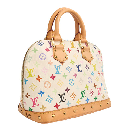 Louis Vuitton Tote Alma MM in Multicolor Monogram, Canvas — Side View