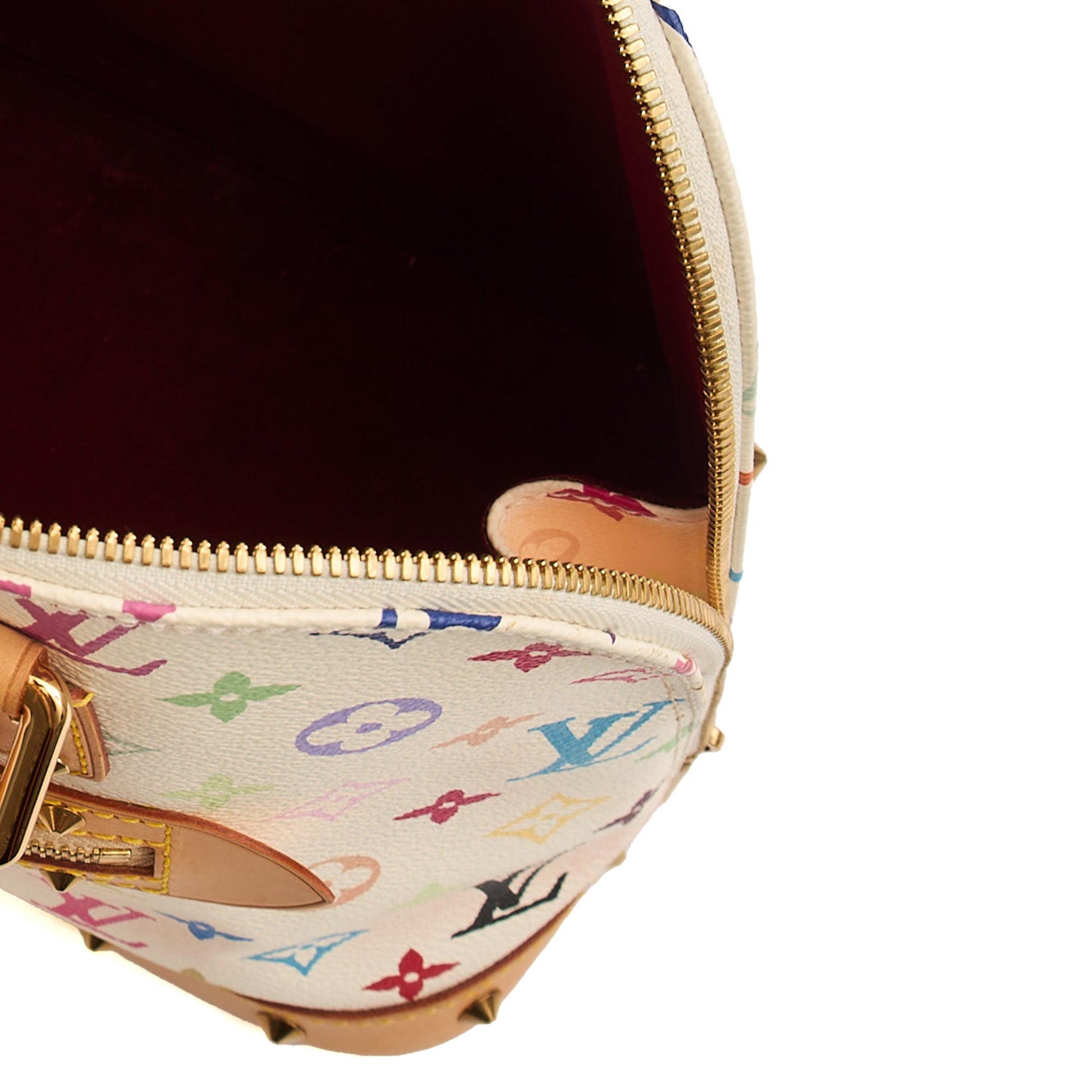 Louis Vuitton Tote Alma MM in Multicolor Monogram, Canvas — Detail View