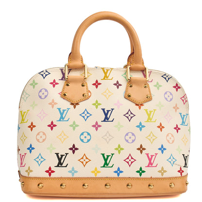 Louis Vuitton Tote Alma MM in Multicolor Monogram, Canvas — Back View