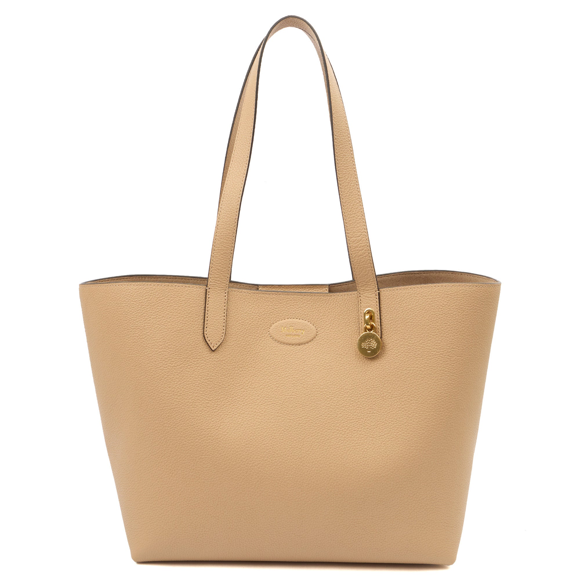 Mulberry Tote Eliza Hobo in Putty, Calfskin Leather — Front View