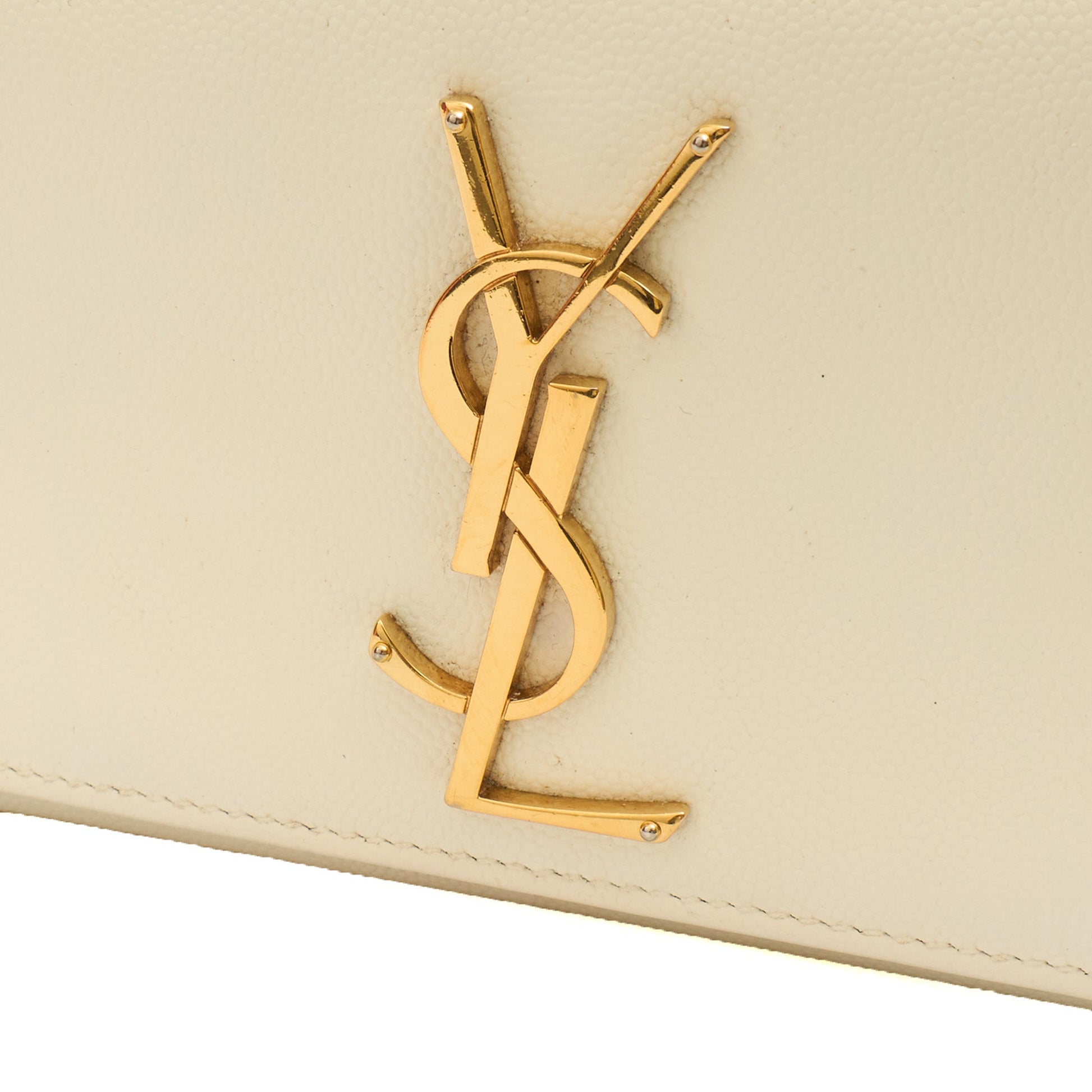 Saint Laurent Cross Body Kate Small in White, invalid — Side View