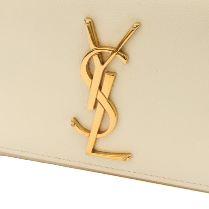 Saint Laurent Cross Body Kate Small in White, invalid — Side View