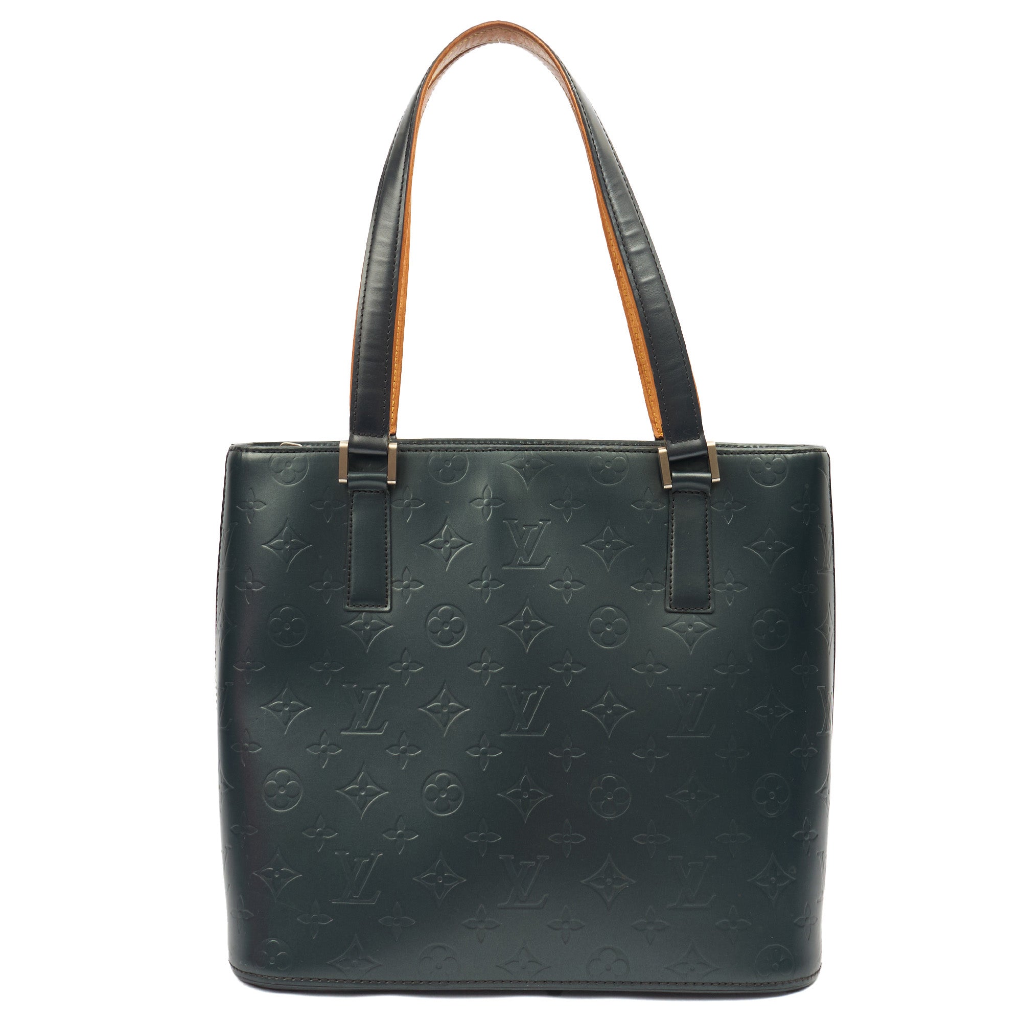 Louis Vuitton Tote Stockton in Blue , Empreinte Leather — Front View
