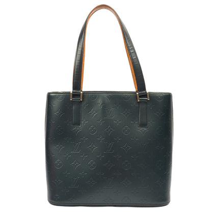 Louis Vuitton Tote Stockton in Blue , Empreinte Leather — Front View
