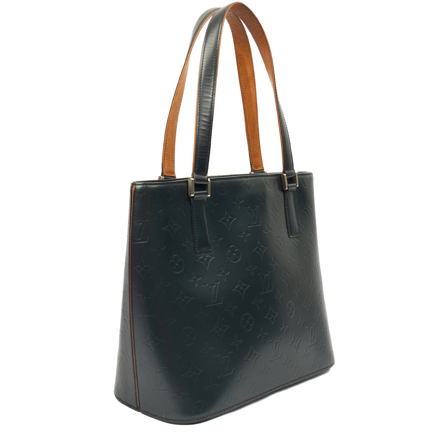 Louis Vuitton Tote Stockton in Blue , Empreinte Leather — Back View