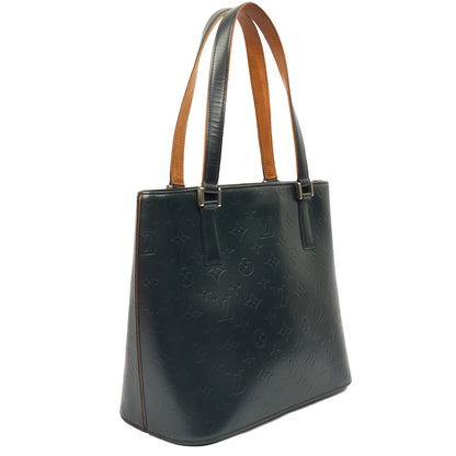 Louis Vuitton Tote Stockton in Blue , Empreinte Leather — Back View