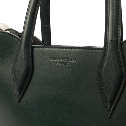 Balenciaga Tote Maillon Tote in Green, Leather — Lifestyle View