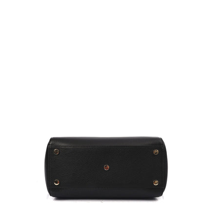 Aspinal of London Tote Marylebone Small in Black, Leather — Top View